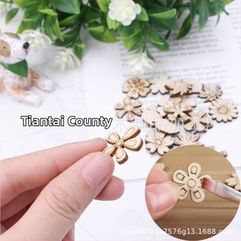 200 дървени висулки с цветя и листа – кухи мини дървени елементи за DIY украса на сватбени и коледни дървета и фотоалбуми