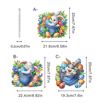 Ακρυλική κρεμάστρα διακόσμηση Πάσχα με κουνελάκι και αυγό — Καρτούν στυλ, Εκτύπωση, Φρέσκο και γλυκό σχέδιο, Μοτίβο: αρκούδα / μικρός γουρουνάκι / μικρά ζώα, Χειμώνας 2024
