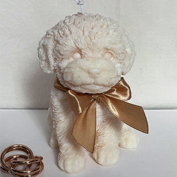 Φόρμα από σιλικόνη για κεριά σε σχήμα teddy σκύλου – κατάλληλη για κεριά, σαπούνι και γύψο· συσκευασία: opp bag