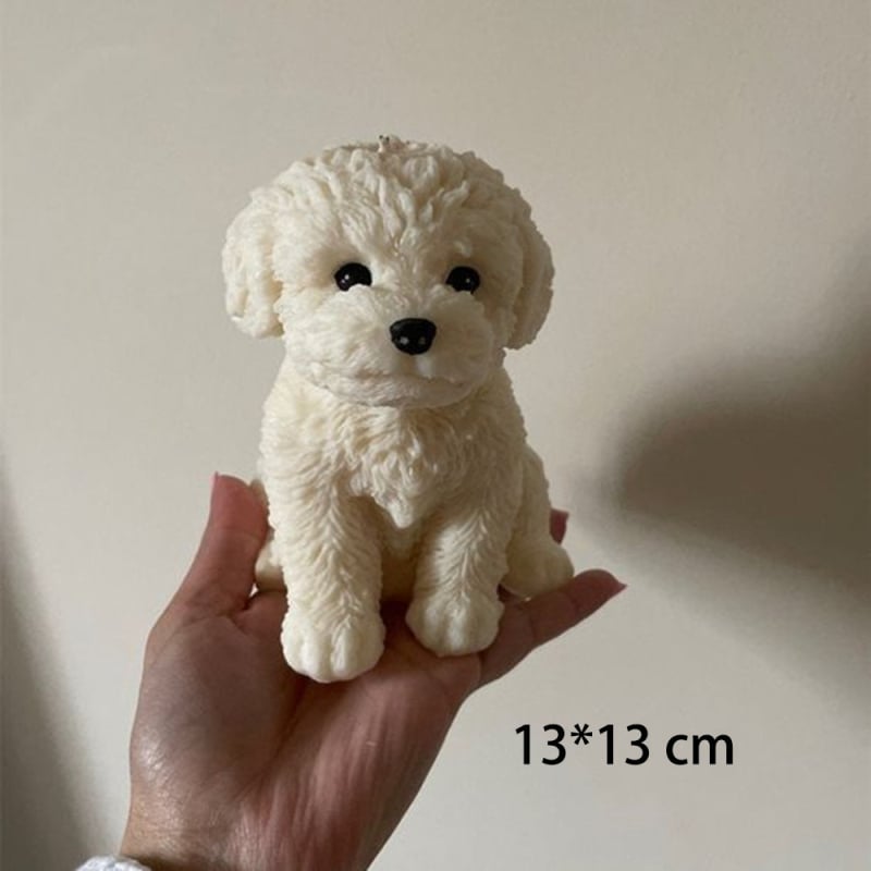 Силиконова форма за свещи с форма на теди куче – подходяща за свещи, сапун и гипс; опаковка: opp торбичка