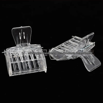 Εργαλείο μελισσοκομίας για σύλληψη βασίλισσας: πλαστικό κλιπ και κλουβί σύλληψης βασίλισσας, μάρκα Haocheng bee products business department, για μελισσοκομία και κτηνοτροφία