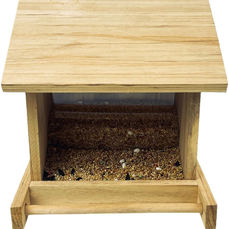 Medinė paukščių lesykla lauko sodui, paukščiams, be importo, kita prekės ženklo