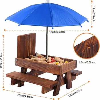 Zhenbang дървена хранилка за катерици, идиличен стил
