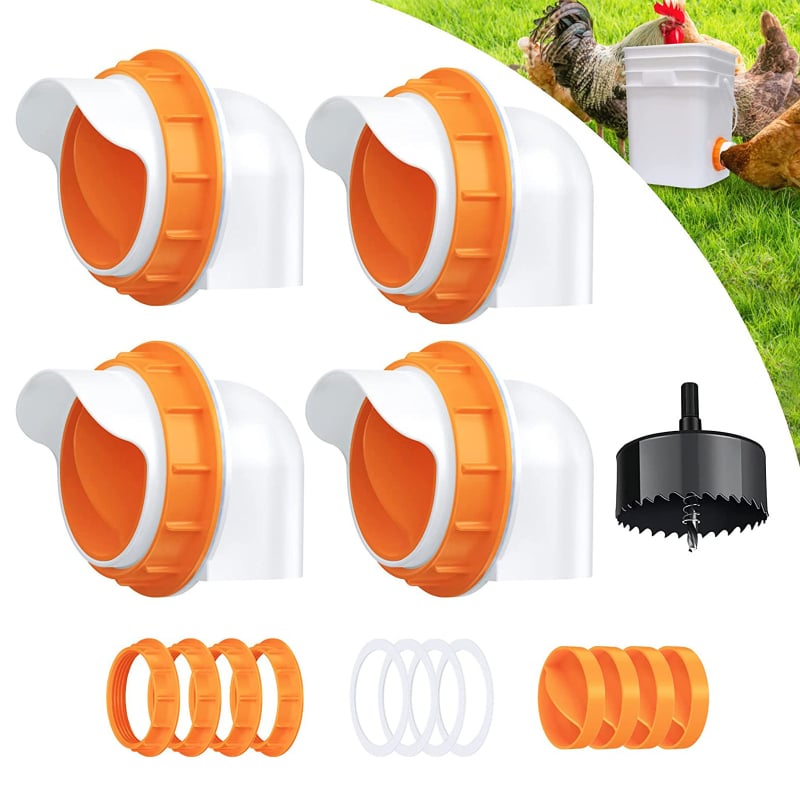 Automatinis viščiukų ir ančių šėrimo indas, atsparus lietui, gravitacinis šėrimas, iš plastiko