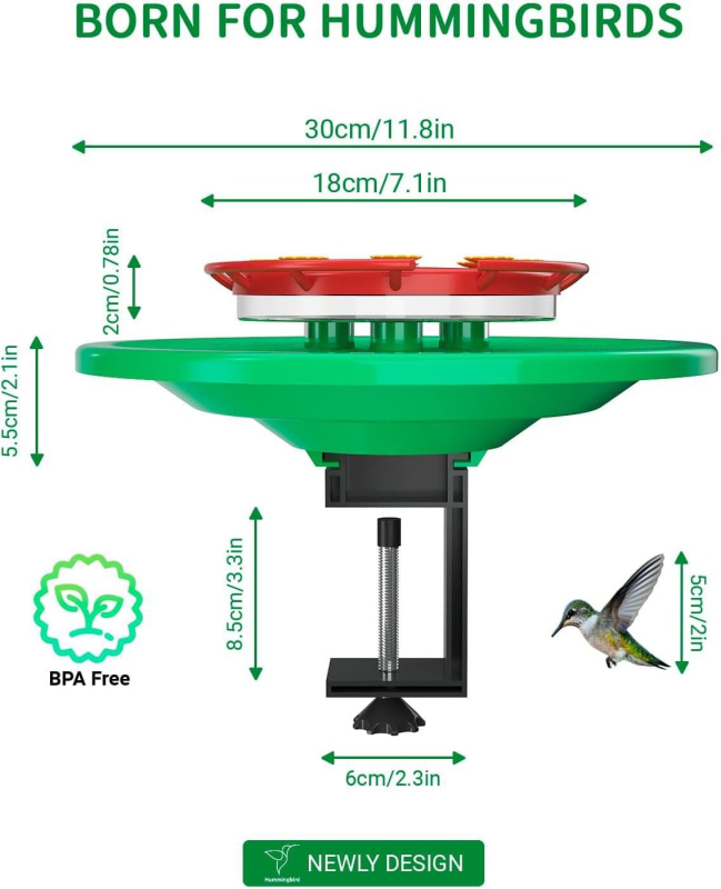 Kolibri etető – függő, műanyag; madarak számára; Márka: Más