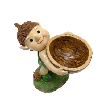 Градинска украса – елф‑фигура от смола в пасторален стил, полу ръчна и полу-механична изработка, нордически дизайн