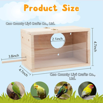 Medinė veislinė dėžutė paukščiams, prekės ženklas Liyi