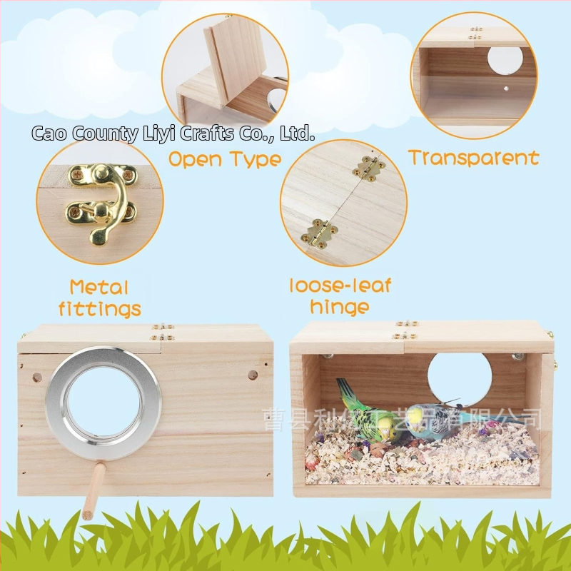 Medinė veislinė dėžutė paukščiams, prekės ženklas Liyi