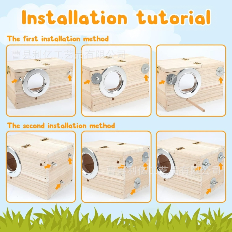 Medinė veislinė dėžutė paukščiams, prekės ženklas Liyi