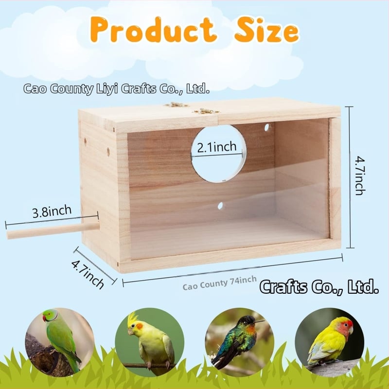 Medinė veislinė dėžutė paukščiams, prekės ženklas Liyi