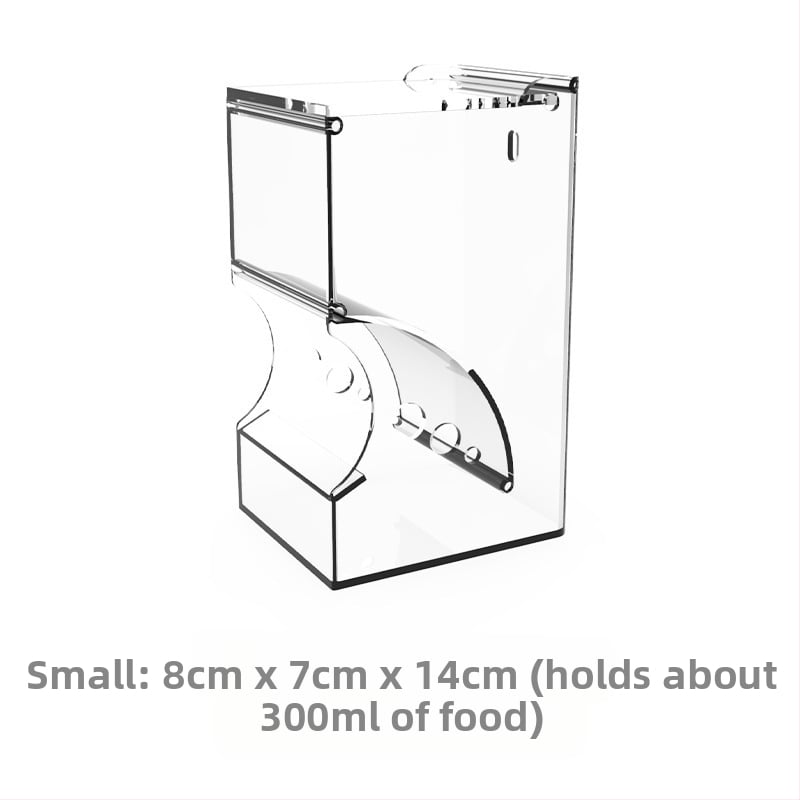 Akrilinė automatinė šėrimo sistema mažiems augintiniams – įtvirtinama narve, tinkama mažiems augintiniams