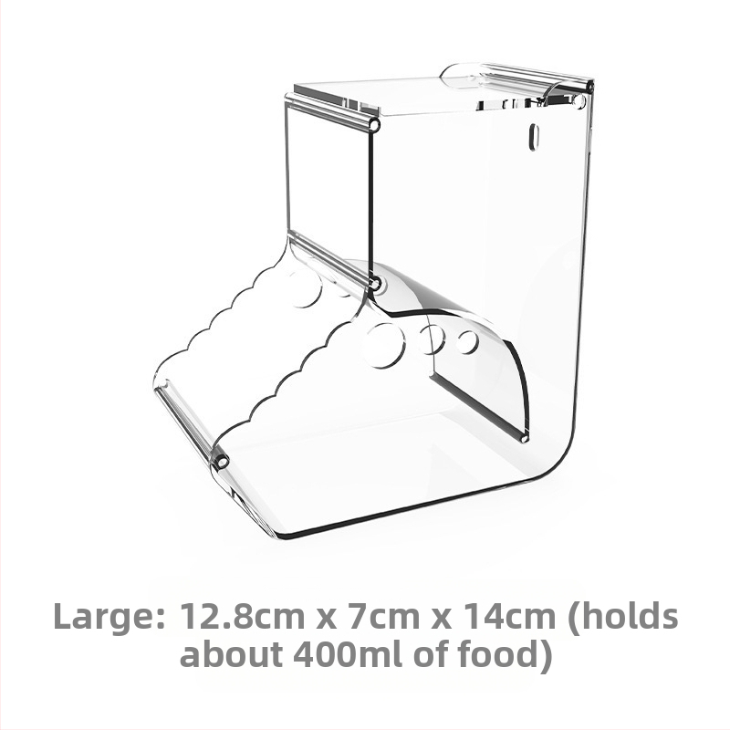 Akrilinė automatinė šėrimo sistema mažiems augintiniams – įtvirtinama narve, tinkama mažiems augintiniams