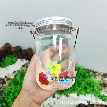 Kolibrių vandens tiekėjas su skaidriu puodeliu, Mason jar stilius, lauko naudojimui, mygtuko valdymas, IP44