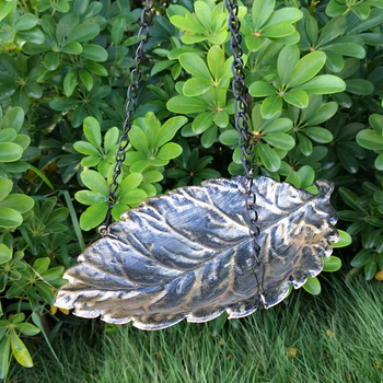 Lijin κρεμαστό μεταλλικό μπολ για πουλιά και δοχείο νερού για εξωτερικό κήπο