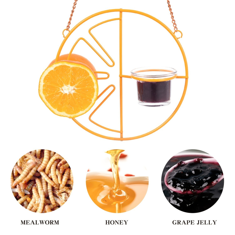 Hrănitoare metalică pentru păsări și insecte, suspendată, pentru grădină, stil pastoral