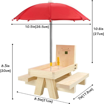 Ξύλινος τροφοδότης για σκίουρους – μασίβ ξύλο, εξωτερικός κρεμαστός σχεδιασμός για μικρά ζώα, Προέλευση Cao County