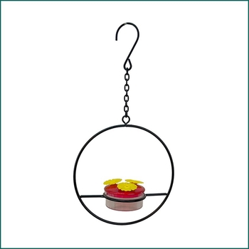 Τροφοδότης για πουλιά, μεταλλο-πλαστικός συνδυασμός, απλή κρεμαστή κατασκευή