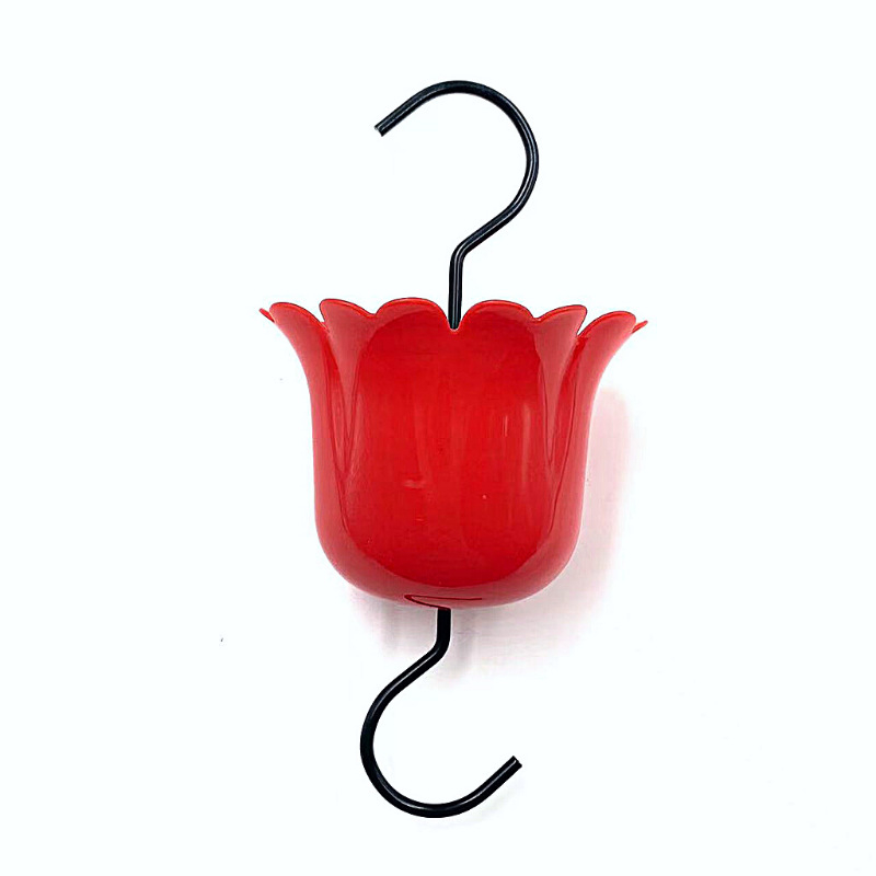 Plastikinis pakabinamas kolibrių lesyklėlė su didele vandens talpa, dvigubo kabliuko dizainas