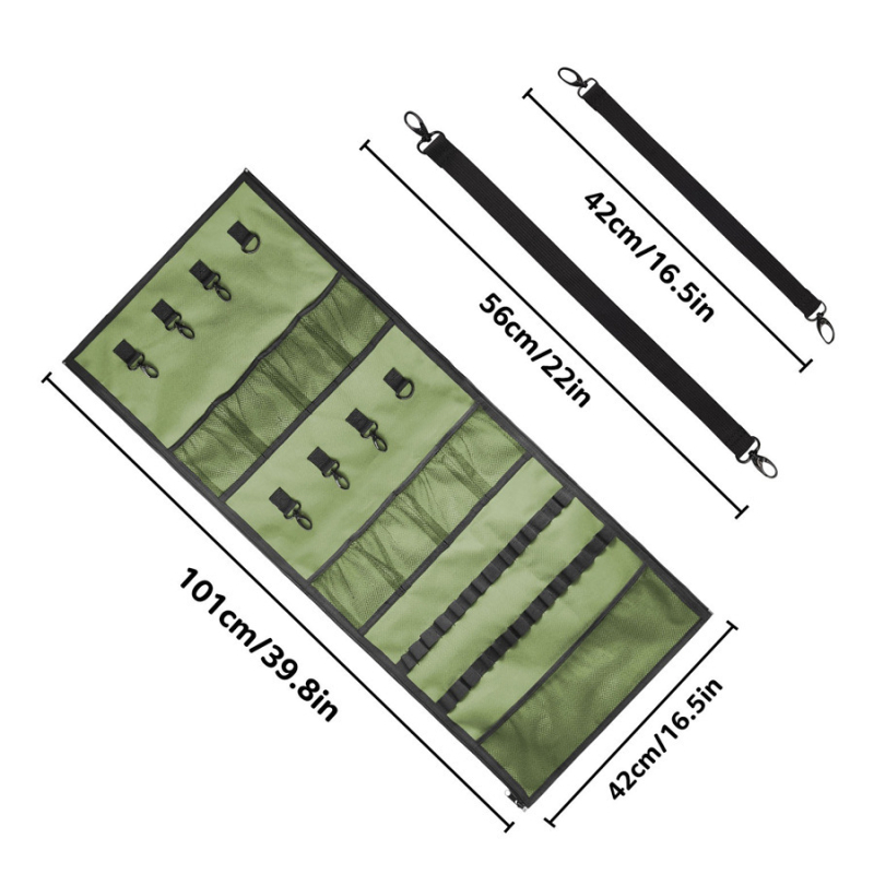 Karājama uzglabāšanas soma kempinga aprīkojumam, paredzēta ārējai izmantošanai, piemērota teltīm un nojumei