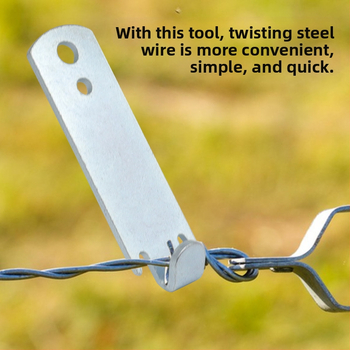 Σετ από 2 τεμάχια στριφογυριστής για καλώδιο με στήριγμα Τ-στήλης για τύλιγμα συρματοσχοινιού φράχτη – εργαλείο κηποτεχνίας από τη Xingweiqiang