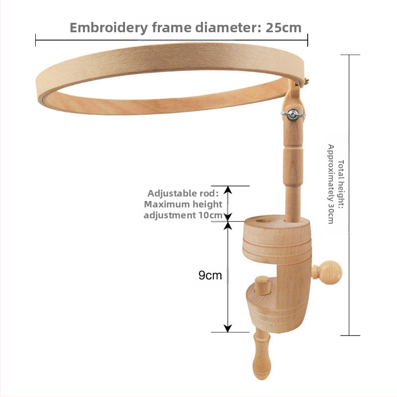 Рамка за бродиране за маса от бук, 280° регулируема, комплект за кръстат бод