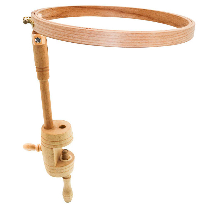 Stalo siuvimo rėmas iš medžio, 280° reguliuojamas, kryželių siuvinėjimo rinkinys