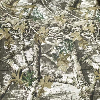 Βαμβακερό ύφασμα twill, 320 g, 100% βαμβάκι, yarn-dyed, καμουφλάζ με φύλλα, κατάλληλο για windbreaker και εξωτερικά ρούχα