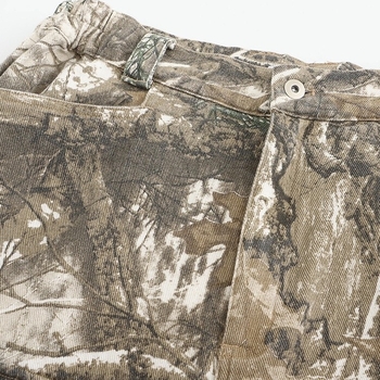 Βαμβακερό ύφασμα twill, 320 g, 100% βαμβάκι, yarn-dyed, καμουφλάζ με φύλλα, κατάλληλο για windbreaker και εξωτερικά ρούχα