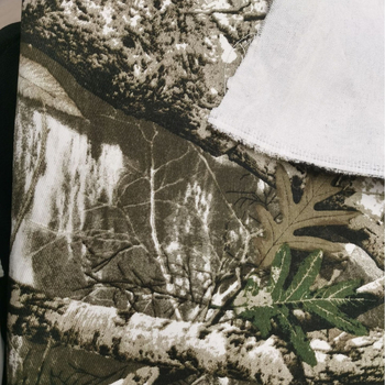 Βαμβακερό ύφασμα twill, 320 g, 100% βαμβάκι, yarn-dyed, καμουφλάζ με φύλλα, κατάλληλο για windbreaker και εξωτερικά ρούχα