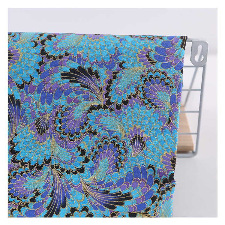 Ύφασμα σε ιαπωνικό στυλ με μπρονζέ φινίρισμα, 100% βαμβάκι, κατάλληλο για πουκάμισα, άνοιξη-καλοκαίρι