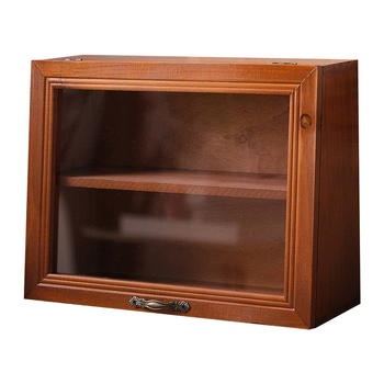 Ξύλινο ράφι προβολής blind box – από πεύκο, 2 επίπεδα, επιτραπέζιο display, ανθεκτικό στη σκόνη, φορητό για φιγούρες Bubble Mart