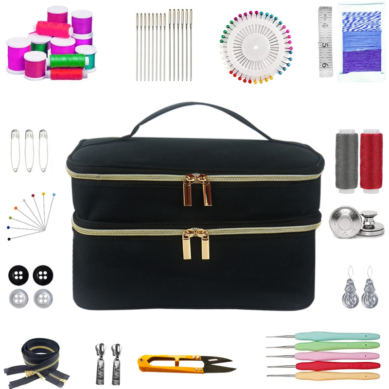 Τσάντα αποθήκευσης αξεσουάρ ραψίματος, κυβοειδούς σχήματος, πολυεστέρας, πολυχρηστική, κατάλληλη για ερασιτέχνες και σχεδιαστές, 400 g