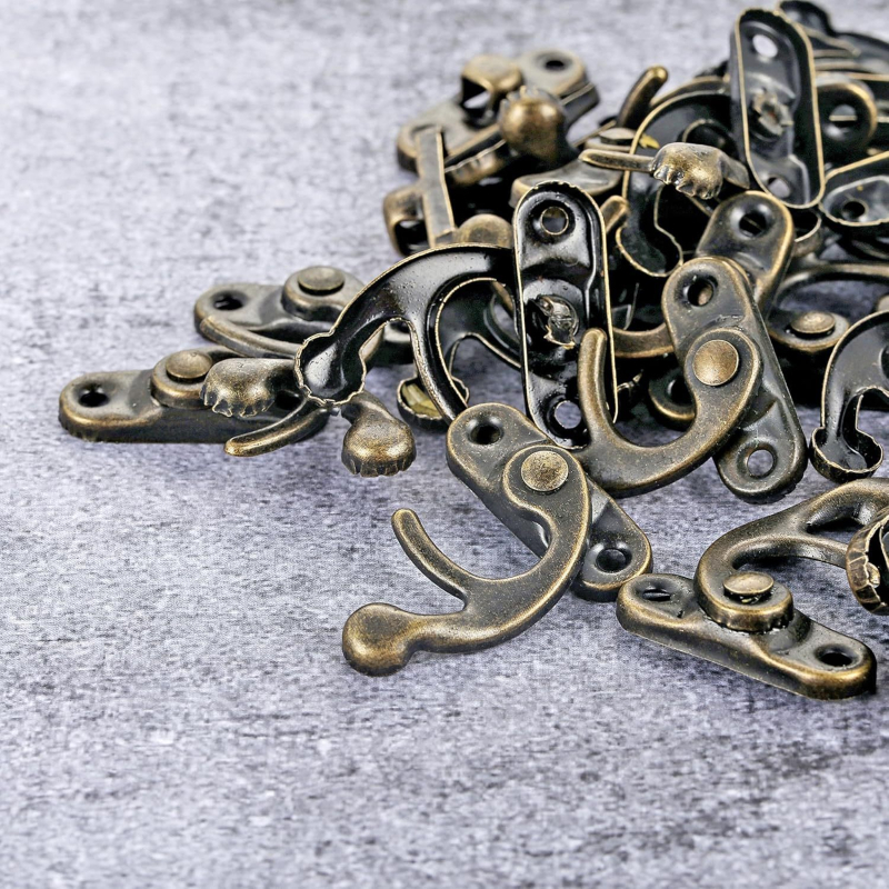 Κλειδαριά για ξύλινο κουτί με κούμπωμα-κούμπωμα και βίδα αντικατάστασης — σίδηρος, ηλεκτροπλατίωση, για ξύλινα κουτιά, χειροτεχνίες και κορνίζες φωτογραφιών