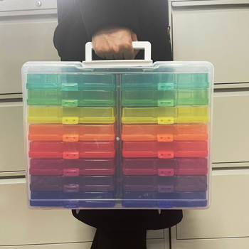 Κουτί αποθήκευσης φωτογραφιών και καρτών με διαχωριστές, PP πλαστικό, χωρητικότητα 2 L, μοντέλο 29514