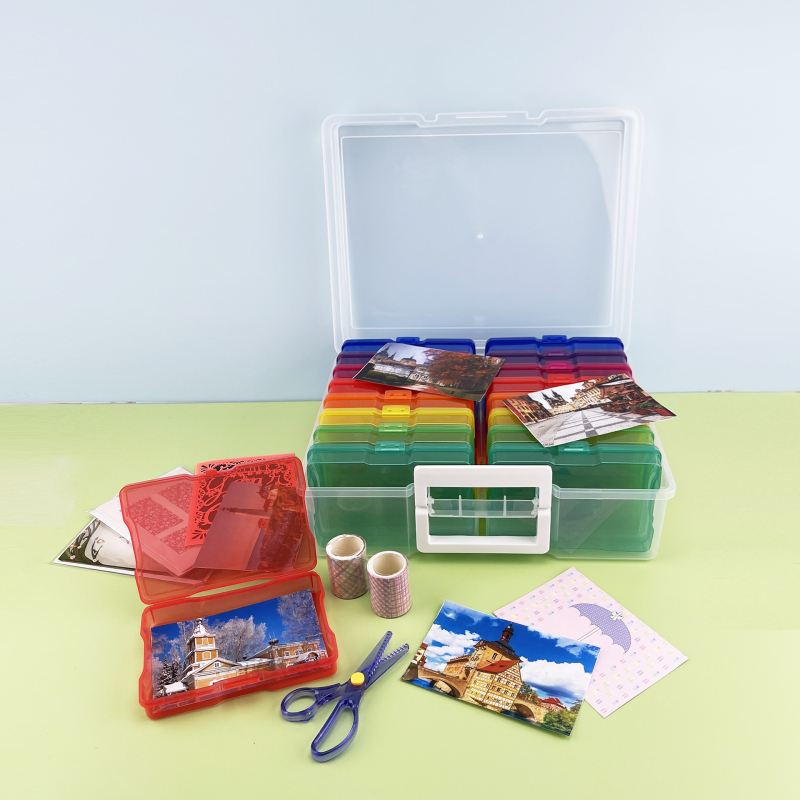 Kutija za pohranu fotografija i kartica s pregradama, PP plastika, kapacitet 2L, model 29514