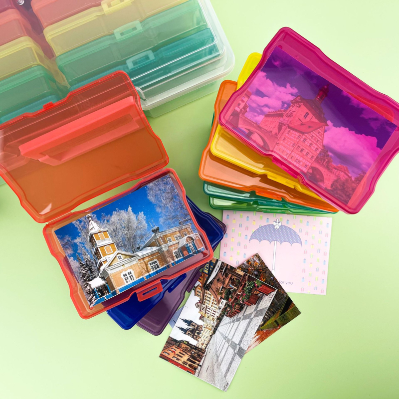 Kutija za pohranu fotografija i kartica s pregradama, PP plastika, kapacitet 2L, model 29514