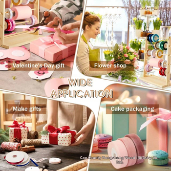 Ξύλινο ράφι αποθήκευσης κορδέλας - Επιτραπέζιος οργανωτής κλωστής, 1 επίπεδο, φορητός, πολλαπλών χρήσεων