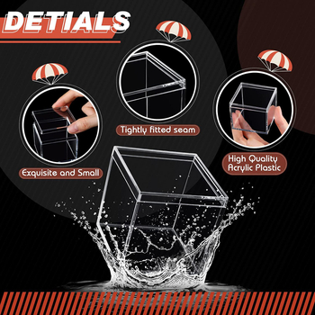 Διαφανές ακρυλικό κουτί προβολής με καπάκι, πτυσσόμενο και προστασία από τη σκόνη, 35 λίτρα