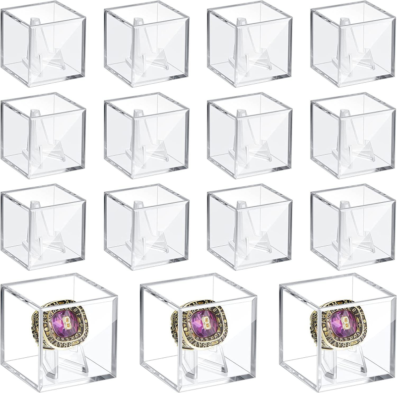 Cutie de afișaj din acril cu capac, pliabilă, protecție împotriva prafului, 35 L