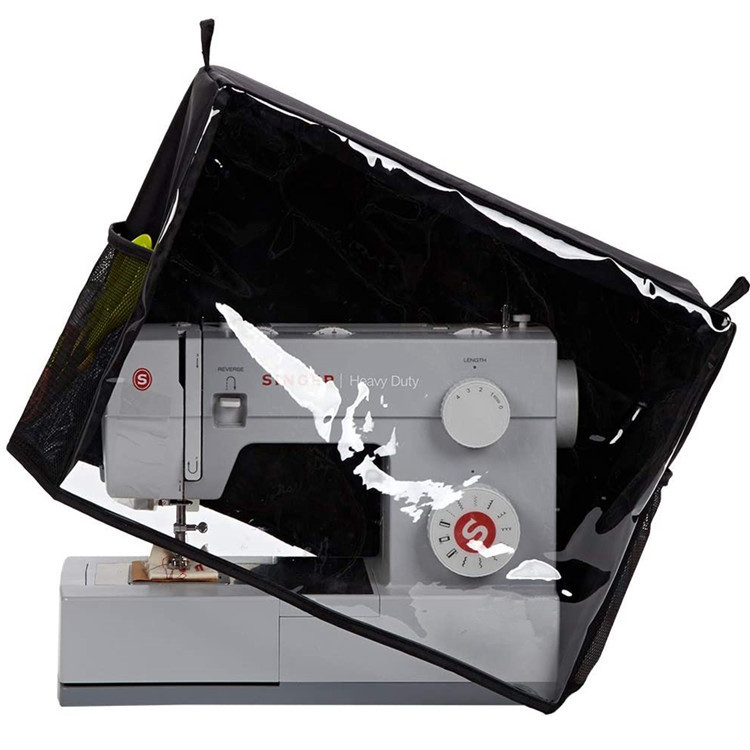 Šujmašīnas vāciņš, 600D poliesters + caurspīdīgs PVC, universāls aizsargs, pielāgošana pieejama, Hua ran zīmols