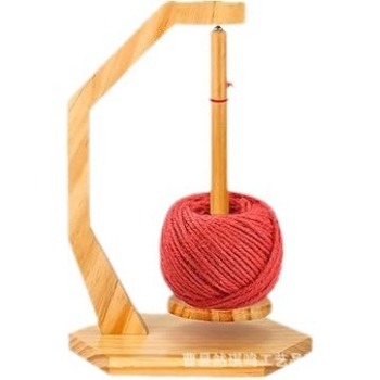 Ξύλινο ράφι για κλωστές, επιτραπέζιο μαγνητικό, περιστρεφόμενο, για πλέξιμο με το χέρι (Υλικό: ξύλο/μπαμπού)