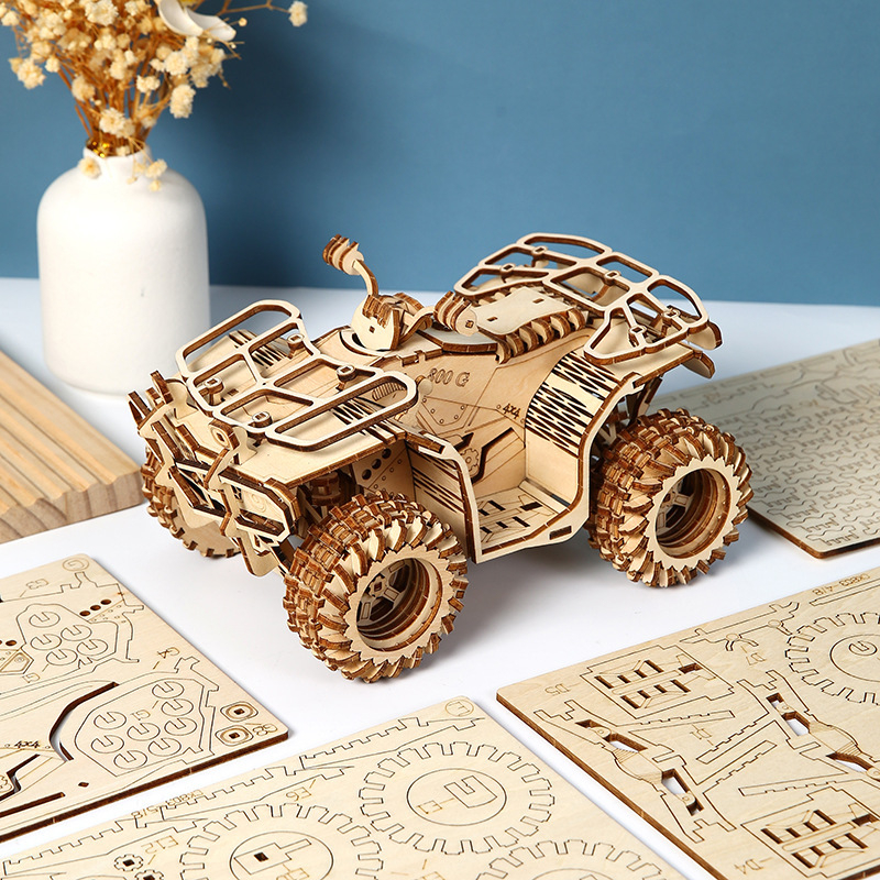 Medinė 3D dėlionė staliniam dekorui, DIY pritaikymas, tinkama 15–35 metų amžiaus