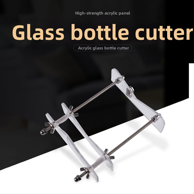 Резач за бутилки от стъкло за вино — преносим ролков стъклен нож, автоматично рязане, DIY домашна употреба
