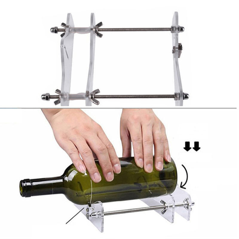 Резач за бутилки от стъкло за вино — преносим ролков стъклен нож, автоматично рязане, DIY домашна употреба