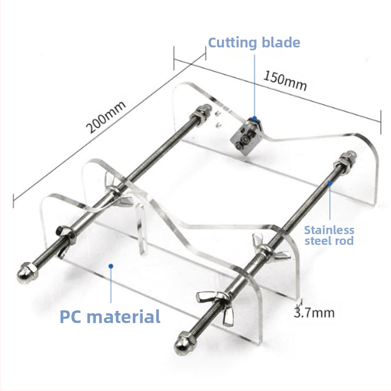 Резач за бутилки от стъкло за вино — преносим ролков стъклен нож, автоматично рязане, DIY домашна употреба