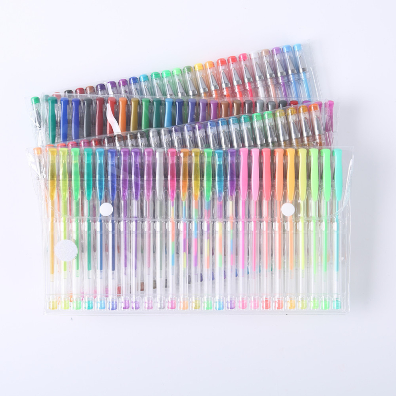 Gél toll készlet (100 darab), műanyag burkolat, modell zc100-100, irodai és papírárukhoz