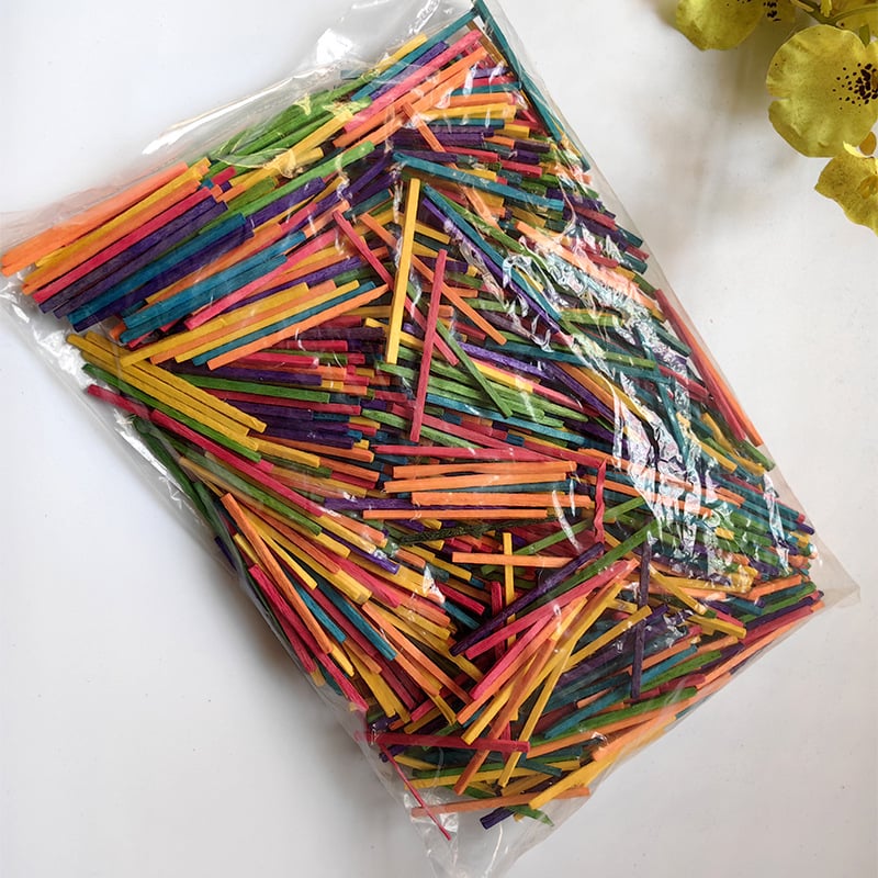 Drvene štapiće od breze za DIY – kružni i kvadratni oblici, Chrysanthemum craft
