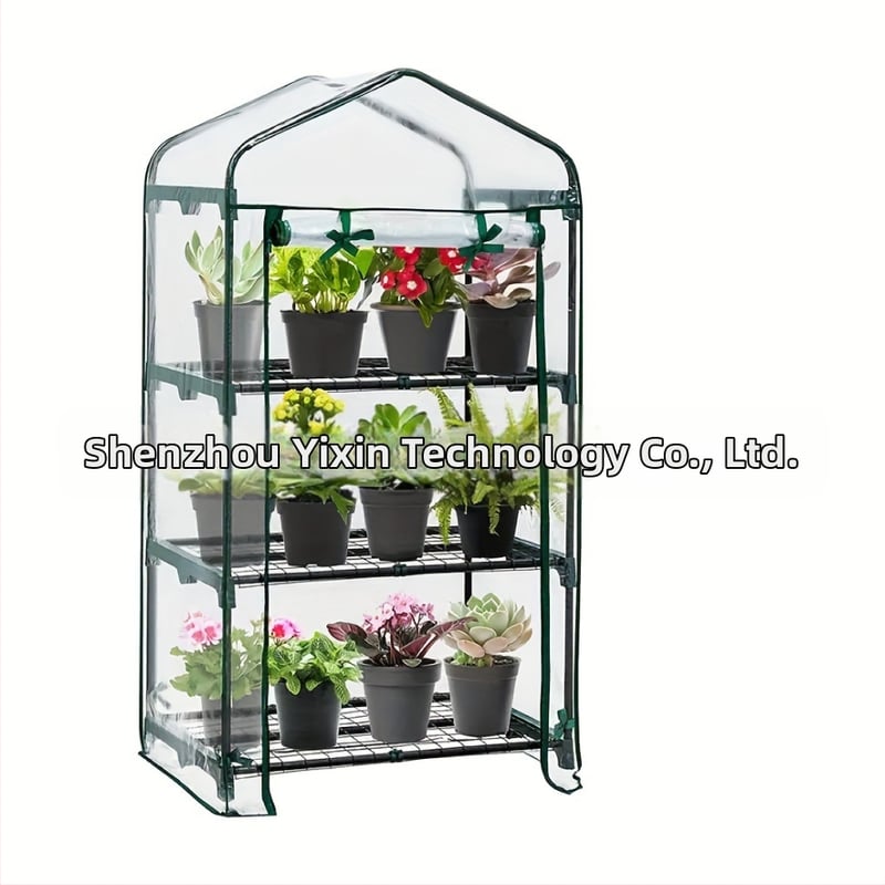 PVC gaubtas mini daržo šiltnamio užuolaidoms su trim–keturiais sluoksniais užuolaidų ir dviejų virvių sistema