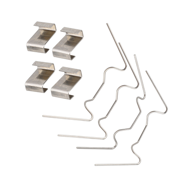 Sodo stiklo laikikliai, W ir Z formos, iš 304 nerūdijančio plieno, komplekte 30 vnt.