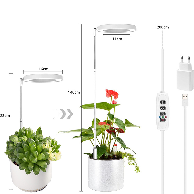 Stalo LED augimo šviesa bonsajams, 48 LED, pilnas spektras, reguliuojama spalvų temperatūra, IP44, 5V įėjimas